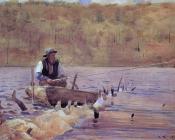 Man in a Punt, Fishing - 温斯洛·荷默